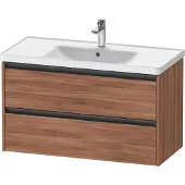 Duravit Waschtischunterschrank Ketho.2 98,4x45,5cm, Nussb Nat, 2 Schub., wandhängend