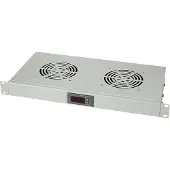 Logilink FAU02FG, Lüftertafel, Stahl, Grau
