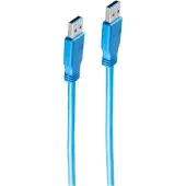 Shiverpeaks BASIC-S, 3 m, USB A, USB A, USB 3.2 Gen 1 (3.1 Gen 1), 5 Gbit/s, Blau