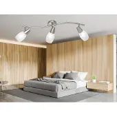 Meine Wunschleuchte LED Wandlampe 3 flammig Lampenschirm Dekorglas satiniert Deckenstrahler dimmbar