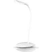 Brandson LED Schreibtischlampe dimmbar, Tischlampe, Tischleuchte, Leselampe, 3 Helligkeitstufen, warmweiß, stromsparend, USB oder Batteriebetrieb, Weiß