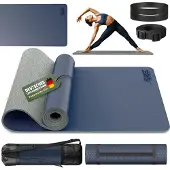 RE:SPORT Yogamatte Grau Fitnessmatte Gymnastikmatte Pilates Sportmatte Bodenmatte