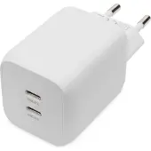 Digitus USB-C Ladegerät, 2-Port, 65W GaN, Drinnen, AC, 20 V, Weiß