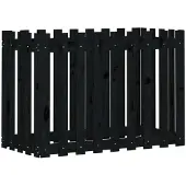 vidaXL Hochbeet Latten-Design Schwarz 100x50x70 cm Massivholz Kiefer
