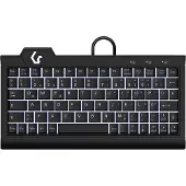 Keysonic KSK-3010ELC (DE), Super Mini Keyboard with backlit, USB/PS/2 Combo, black, Kabelgebunden, USB, Membran Key Switch, QWERTZ, LED, Schwarz