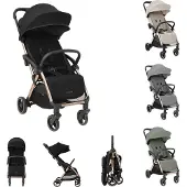 Kikkaboo Eden Selbstfaltender Kinderwagen Schwarz Schwarz One Size