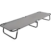Syfax dkd-home-decor Campingbett Klappliege Grau Stahl 190 x 58 x 28 cm, 120 kg Tragfähigkeit