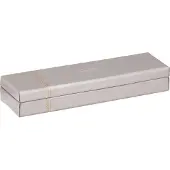 Rhodia Rhodiarama Stiftebox aus Kunstleder, 21x5,5x3cm - Silber 318871C