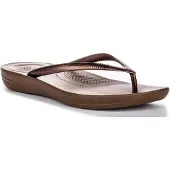FitFlop Iqushion Ergon Damen Gummisandalen mit hoher Rückprall Luftschaum Dämpfung in Bronze – 3 UK - 36 EU - 5 US / Bronze