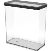 Rotho Premium Dose rechteckig 3,2 l LOFT, Farbe:Transparent / Schwarz