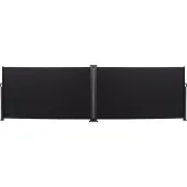 Ebuy24 Kim Windschutz doppelt 6x 1,6 m schwarz.