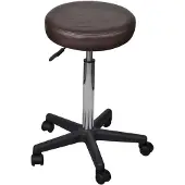 Syfax Bürohocker höhenverstellbar 64-84 cm Gestelldurchmesser 52 cm Sitzdurchmesser 35,5 cm Braun 110 kg Belastbarkeit