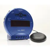 Geemarc Telecom Sonic Bomb Wecker mit Vibration (blau) (3521350009286)
