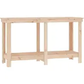 DKD Home Decor Werkbank 140x50x80 cm Massivholz Kiefer