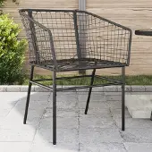 vidaXL Design Gartenstühle 2 Stk. Schwarz Poly Rattan, Gartenstühle 2024 Neu