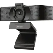 Trust Teza 4K Ultra HD Webcam, 3840x2160 mit 2 Mikrofonen und Autofokus, 30 FPS, USB Plug & Play, Web Kamera für Teams, Zoom, Skype, PC, Laptop, Mac, Macbook - Schwarz