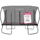 Hudora 4square - Großes Rechteckiges Outdoor Trampolin 244x366 - Sporttrampolin Für Bis Zu 120kg - Familien-Trampolin Mit Hoher Sprungkraft