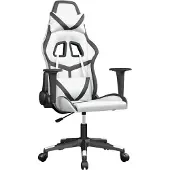 vidaXL Gaming-Stuhl Weiß und Schwarz Kunstleder