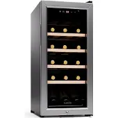 Klarstein Shiraz Premium Smart 18 Weinkühlschrank für 18 Flaschen Silber-Metallic