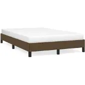 Syfax Bettgestell ohne Matratze Dunkelbraun 120x200 cm Stoff