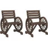 vidaXL Gartenstühle 2 Stk. 58x58x78,5 cm Massivholz Tanne