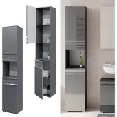 Vicco Badschrank Fredd Anthrazit Hochglanz 36.4 x 190.5 cm, Model 29927