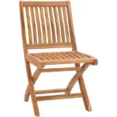 vidaXL Klappstühle, 2 Stück, Massivholz Teakholz