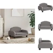 vidaXL Hundebett Grau 50x40x30 cm Kunstleder - Hundebetten