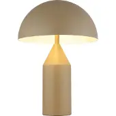 Globo Tischleuchte Metall sandfarben matt, Metall sandfarben matt, weiß matt, Kabel PVC schwarz, Wippschalter am Kabel, ø: 280mm, H: 390mm, Kabellänge 1500mm, exkl. 2x E27 40W 230V