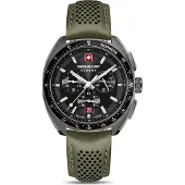 Swiss Military Hanowa Herrenuhr Quarzuhr oliv / schwarz onesize Herren 41 SMWGC0003301, SMWGC0003340