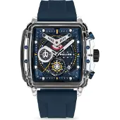Police Armbanduhr dunkelblau Silikon Clout Herren Chronograph- UPOO0052403