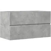 vidaXL Waschbeckenunterschrank Betongrau 90x38,5x45 cm Holzwerkstoff