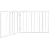 vidaXL Hundegitter Faltbar 2 Paneele Weiß 160 cm Pappelholz