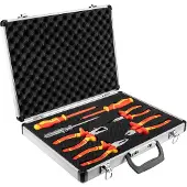 Neo Tools Zangen- und Schraubendreher-Set 1000 V, 7 Elemente, Zweikomponentenhandgriff, für den Betrieb unter Spannung bis zu 1000 V,