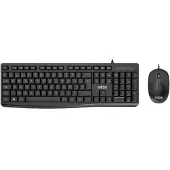 Nilox Tastatur mit Maus NXKME0012 Schwarz