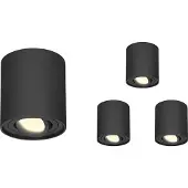 HOFTRONIC™ LED Aufbaustrahler 4x4W 345lm 2700K Schwarz GU10 IP20