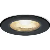 HOFTRONIC™ LED Einbaustrahler flach 5W 450lm 2700K IP65 Schwarz dimmbar