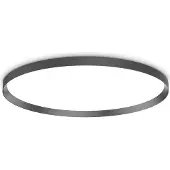 Ideal Lux Moderne Deckenleuchte Fly Aluminium-Kunststoff Schwarz Led 65W 3000K D90Cm