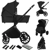 Lionelo MIKA Plus 2-in-1 Kombikinderwagen, Black Onyx