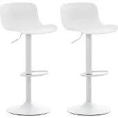 CLP 2er Set Barhocker Almada drehbar und höhenverstellbar. weiß