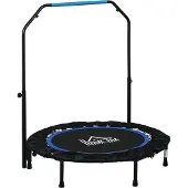 HOMCOM 102cm Faltbares Fitness-Rebounder Fitness-Trampolin mit Haltegriff