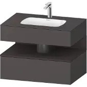 Duravit Einbauwaschtisch-Möbel-Set Qatego 80x55x60cm, gra m/Gr m, Kon-WTU, B
