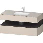 Duravit Einbauwaschtisch-Möbel-Set Qatego 120x55x60cm, gra m/ta m, Kon-WTU, B