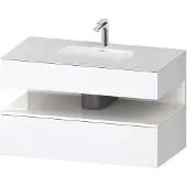Duravit Einbauwaschtisch-Möbel-Set Qatego 100x55x60cm, w hgl/we m, Kon-WTU, B