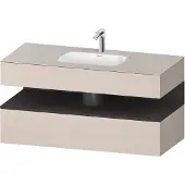 Duravit Einbauwaschtisch-Möbel-Set Qatego 120x55x60cm, gra m/ta ma, Konsolen-Waschtischunterbau