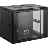 Intellinet 19" Wandverteiler, 15 HE, 770 (H) x 600 (B) x 600 (T) mm, vollständig montiert, schwarz, Wandmontiertes Regal, 15U, 60 kg, 32 kg, Schwarz