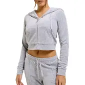 Juicy Couture Trainingsjacken Madison Classic Velour Hoodie With Juicy Logo damen