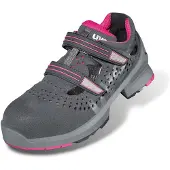 Uvex 1 Damen Sicherheits-Sandale 8560 S1 SRC nach EN ISO 20345:2011 S1 SRC grau Größe 37