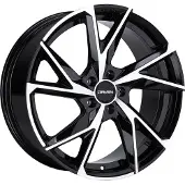 CARMANI Felge 23 Rudi 8 Zollx18 Zoll ET39 5x112 black polish CA230818H839BP kompatibel mit Audi A4 A6 A8