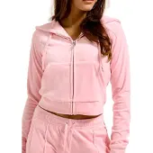 Juicy Couture Trainingsjacken Madison Classic Velour Hoodie With Juicy Logo damen
